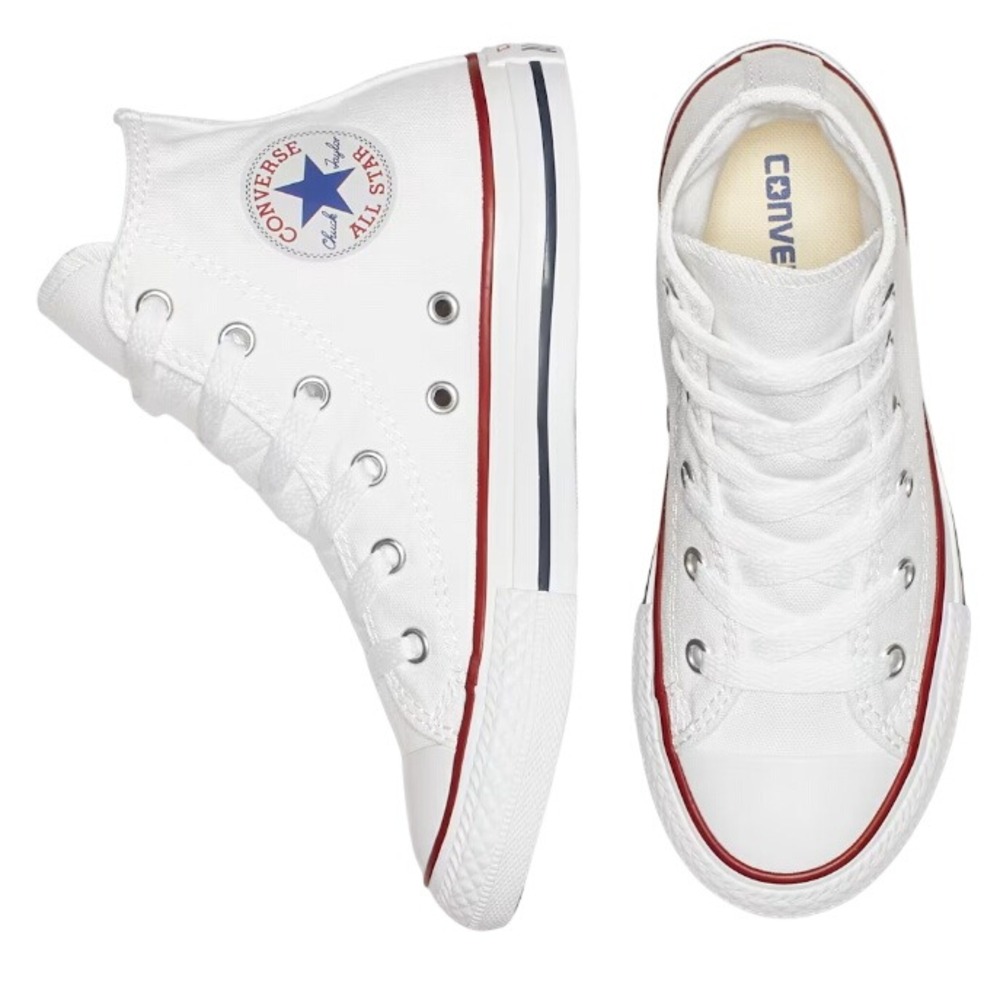 Converse Chuck Taylor All Star High Top Sneakers White Canvas‎ M 2.5 W 4.5